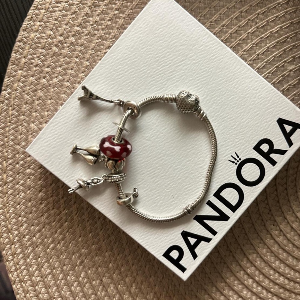 Pandora Silver Bracelet with charms
